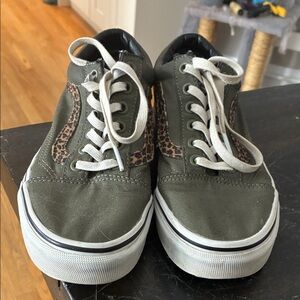 Vans Black and Olive Casual Sneakers